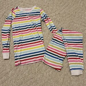 Primary Colorful Striped Kids Pajama Set